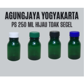 Botol PS 250 ml Hijau Plug / PS 250 ml Non Segel Bergerigi / Botol PS 250ml 33 g/Botol Pestisida