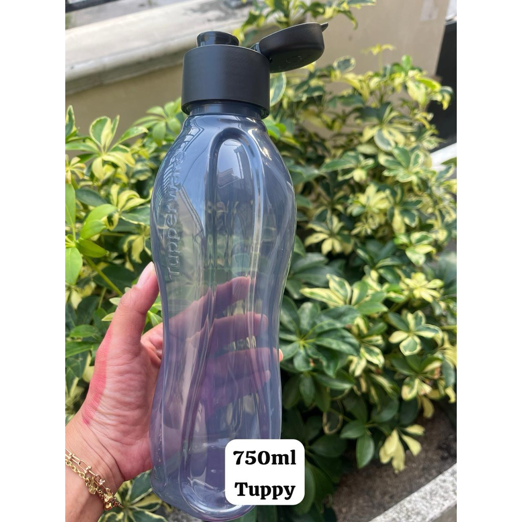 botol minum hitam tupperware 750ml eco #ecomanblack #new #original #tupperware