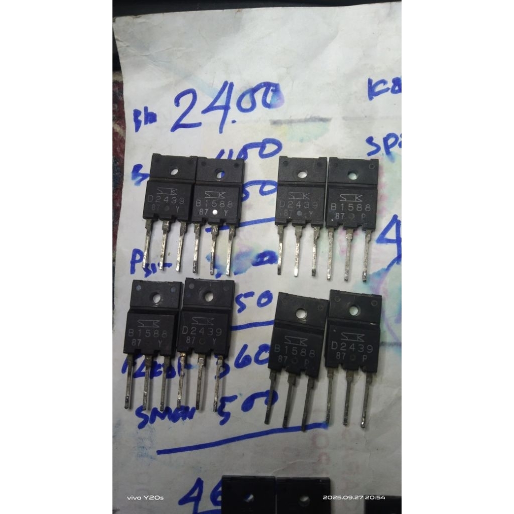 transistor darlington Sanken original cabutan D2439&B1588