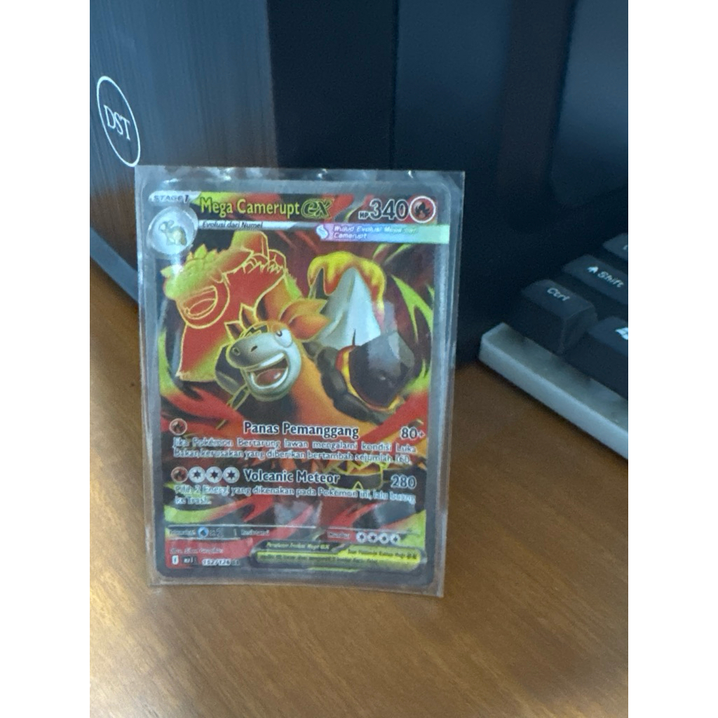 Mega camerupt ex ma1 152/126 sr evolusi mega pokemon tcg indonesia