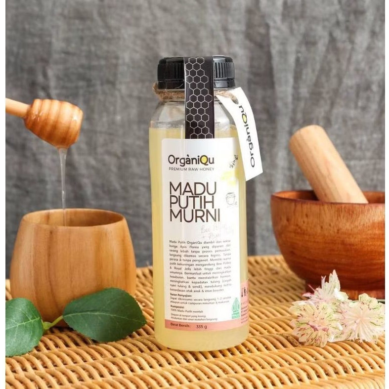 Madu Putih Murni Bee Pollen + Royal Jelly by Organiqu