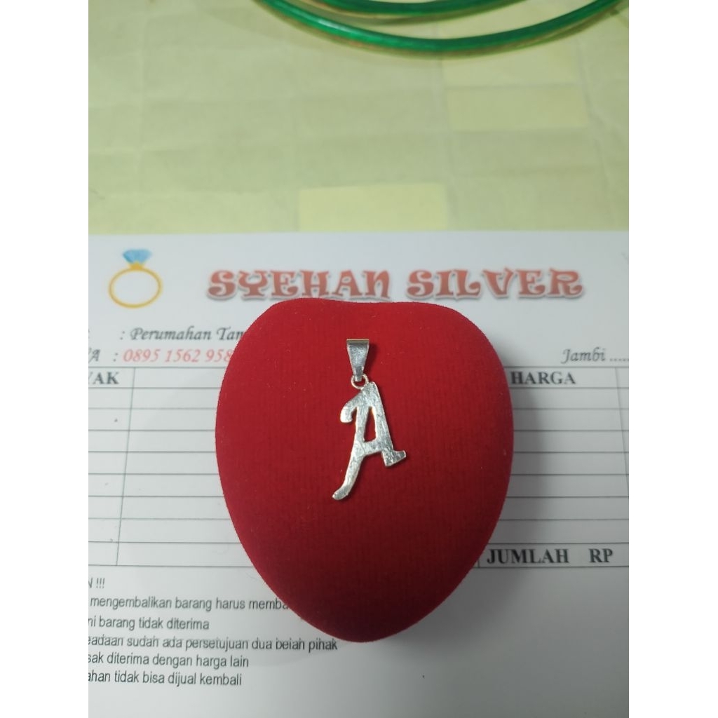 Liontin inisial perak murni