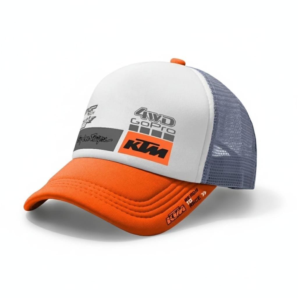Topi Ktm  Duke200 Topi Jaring Pria Wanita Dewasa Outdoor Topi Pembalap