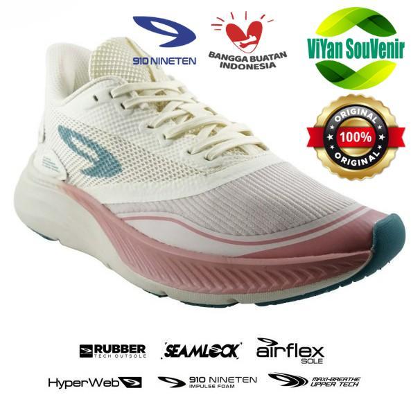 910 Nineten Sepatu running Wanita - SAKURA PUTIH PINK