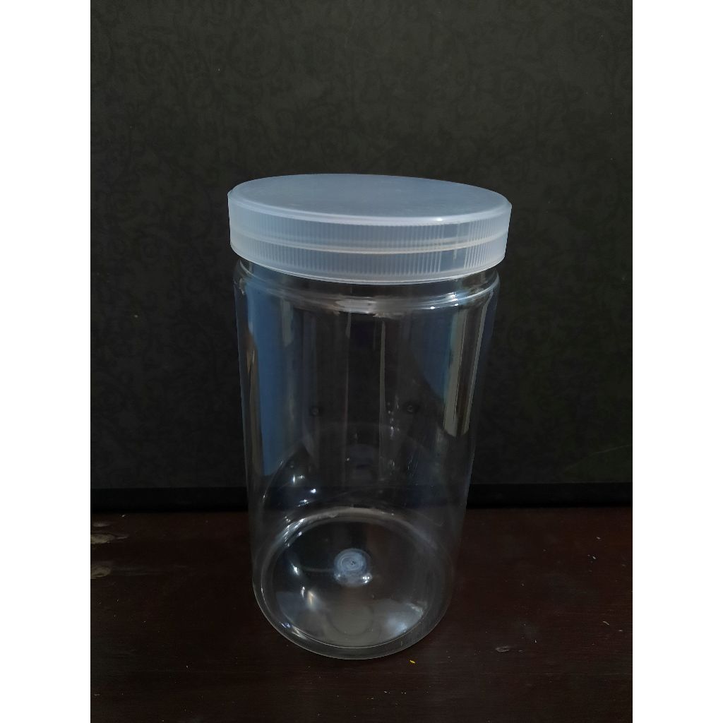 (GROSIR) Toples Jar Plastik Kue Kering 1000 ml / MURAH / EKONOMIS / BENING