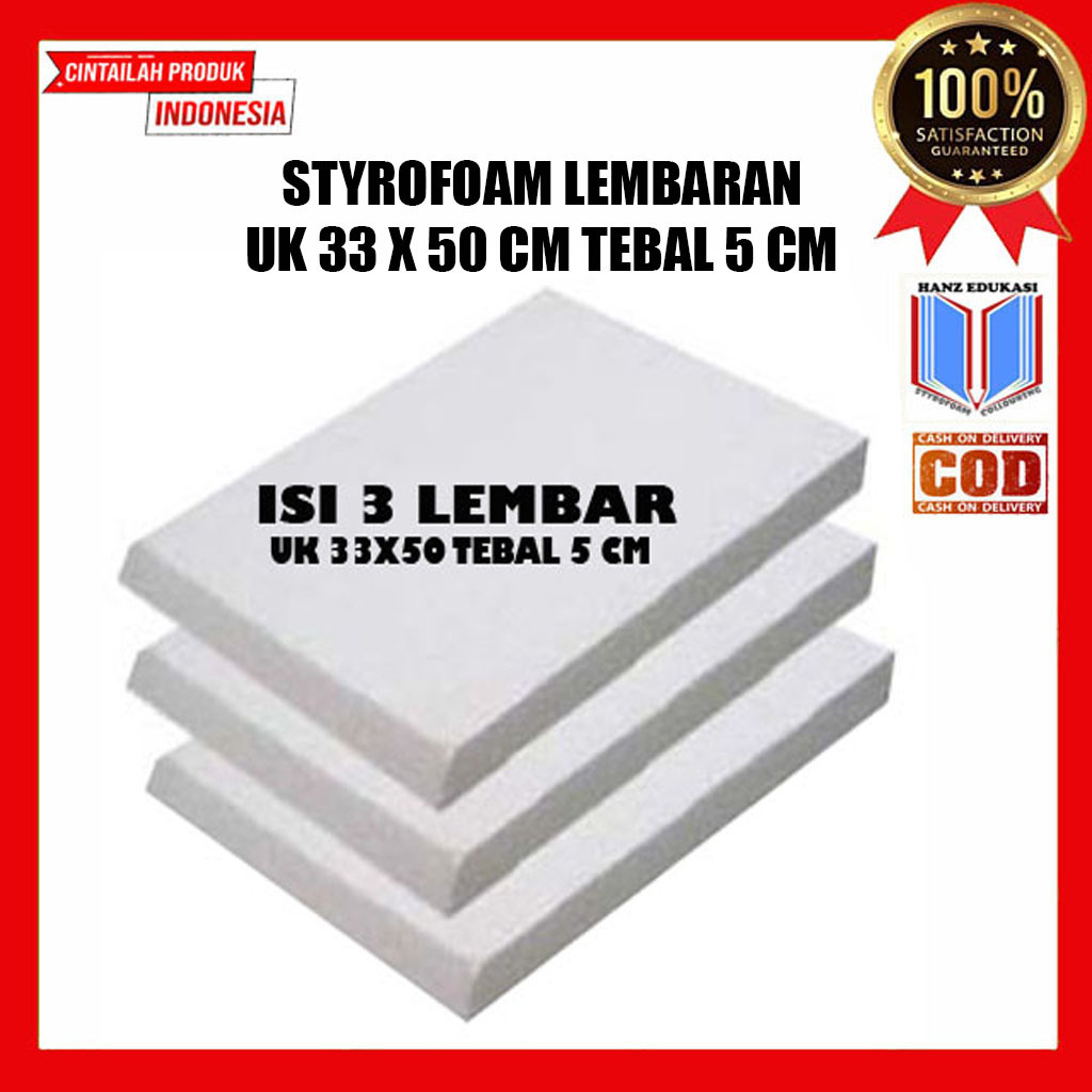 Styrofoam Tebal 5 cm isi 3 lembar