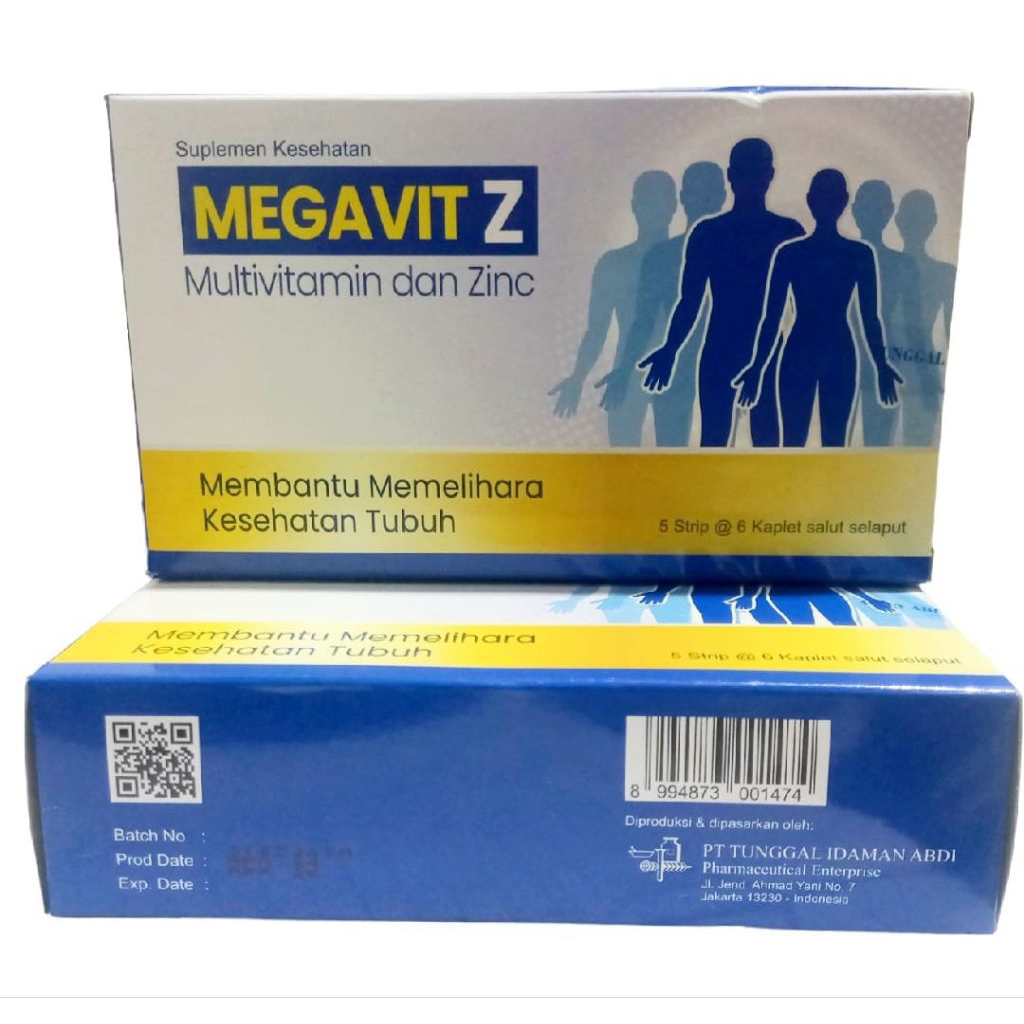 Megavit Z Multivitamin isi 30's Exp 04-2026.