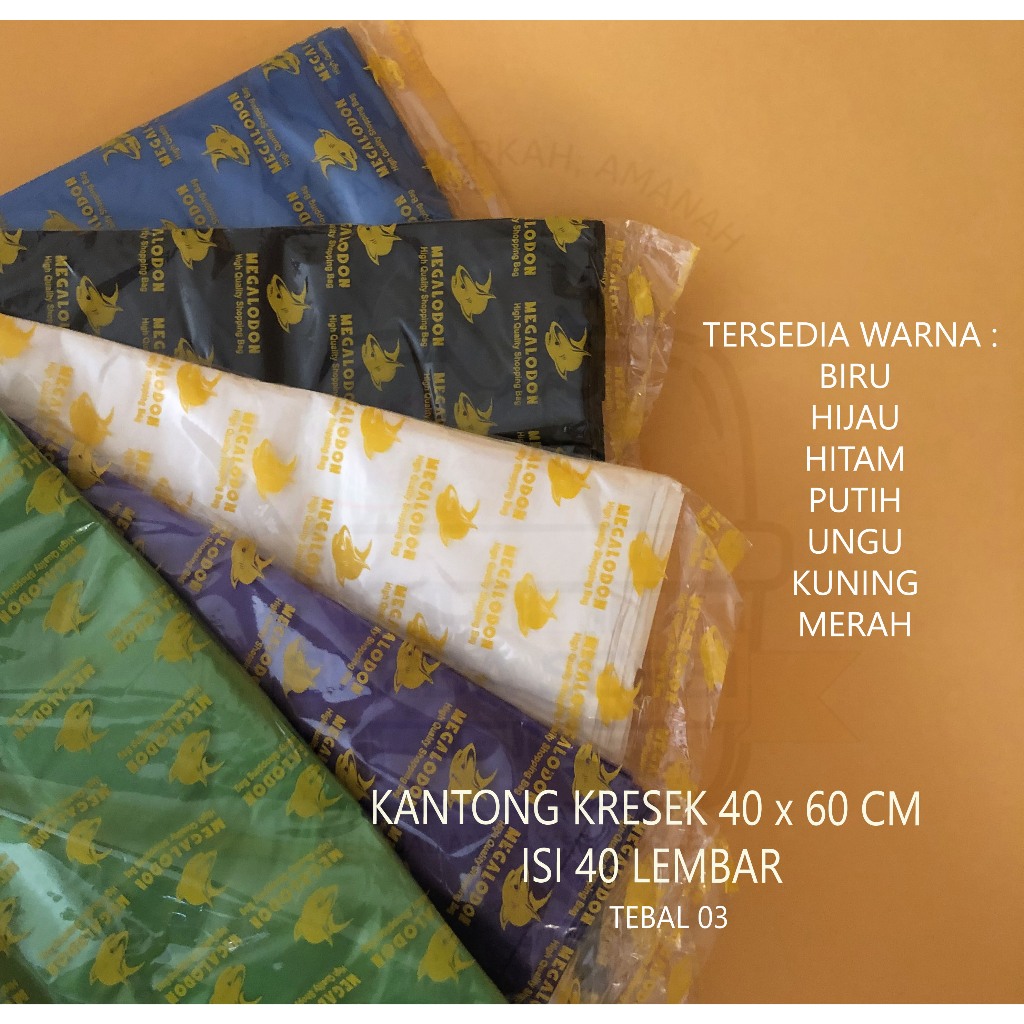 Kantong Plastik Kresek 40x60 CM ISI 40 Lembar Warna Warni / Kresek Sampah