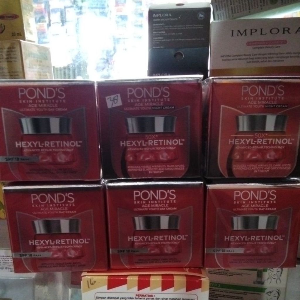 PONDS SKIN Institut AGE MIRACLE Krim siang Dan Krim Malam