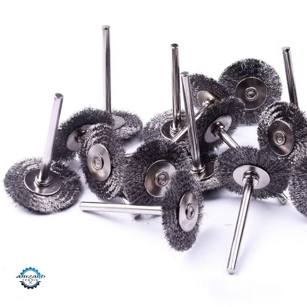 sikat kawat mini piring silver mata bor sikat mini brush sikat mini grinder