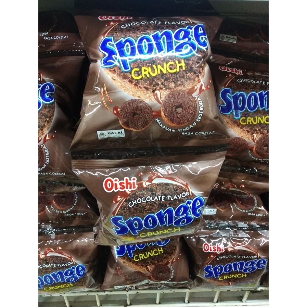 Oishi Sponge Coklat Renceng||Snack Sponge||Snack Coklat Renceng Isi  10pcs