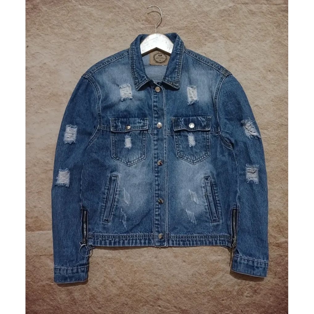 jaket trucker model boxy recomend bekas/second/preloved