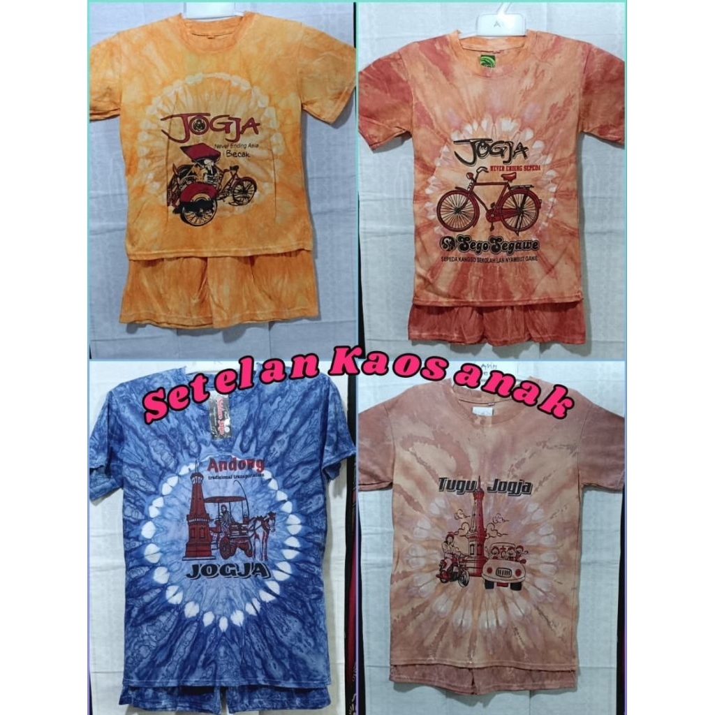 SETELAN KAOS ANAK JOGJA OLEH-OLEH MURAH TERLARIS JOGJA