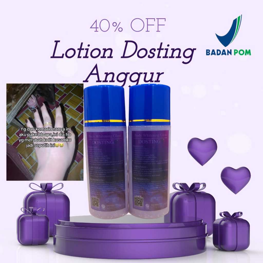 PAKET HEMAT 2 BOTOL HB DOSTING PLATINUM ANGGUR ORIGINAL MEMUTIHKAN KULIT