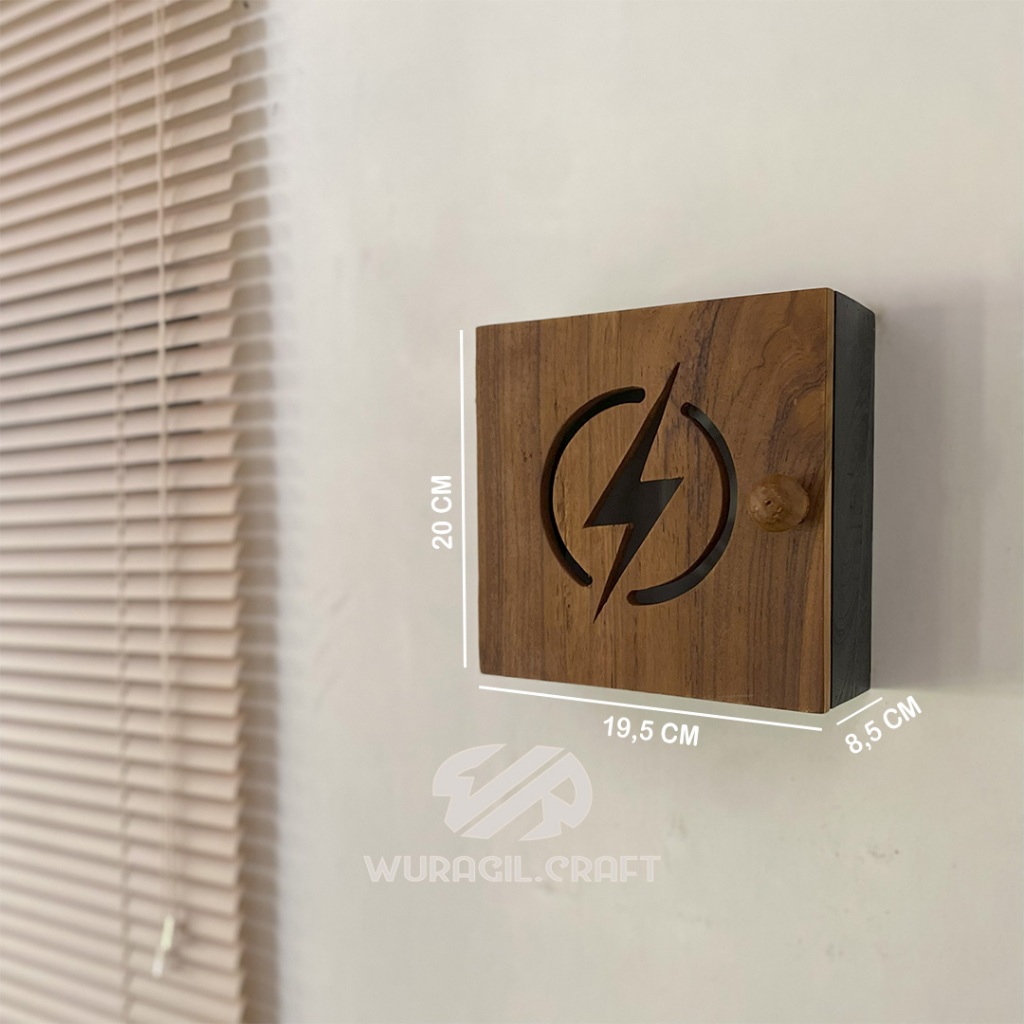 Wuragil.craft - Box Cover KWH Meter Listrik MCB tempat meteran listrik kayu estetik