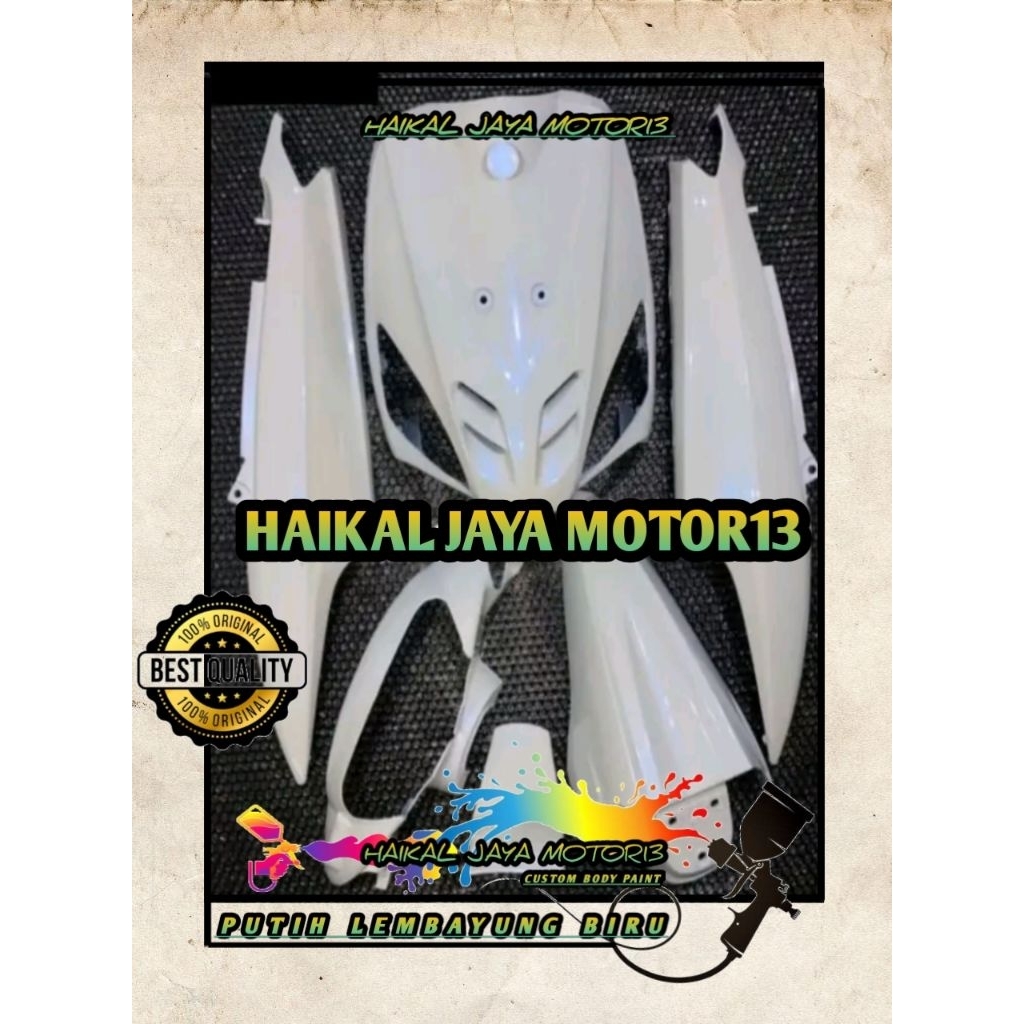 BODY HALUS MOTOR MIO SPORTY WARNA ( PUTIH LEMBAYUNG BIRU )