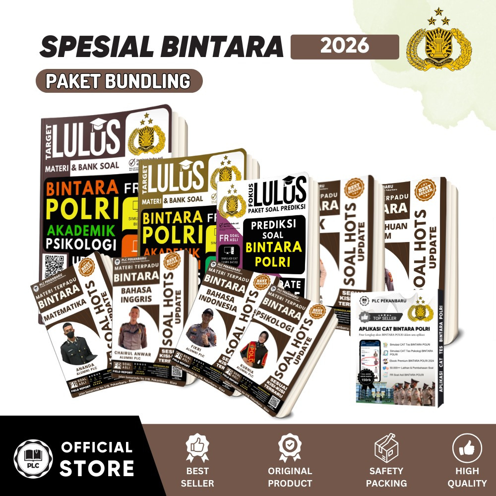 PLC - Buku Persiapan Tes Masuk Bintara POLRI 2026 - Semua Versi