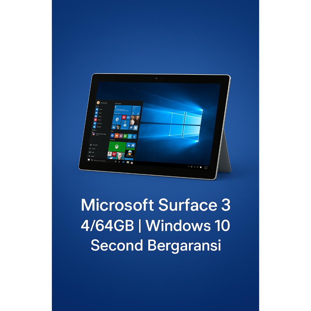 Microsoft Surface 3 Tablet Windows 10 Intel Atom X7 4/64GB Second Bergaransi
