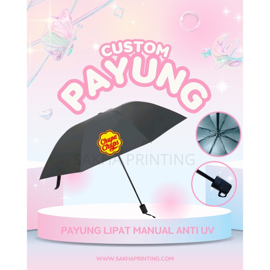 payung custom/payung promosi/payung souvenir/payung lipat custom/payung UV manual/payung logo custom