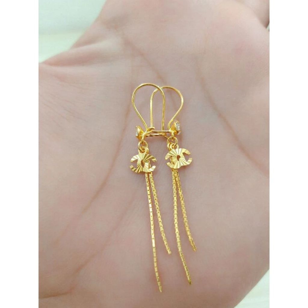 ANTING PANJANG DEWASA PERAK 925 LAPIS EMAS