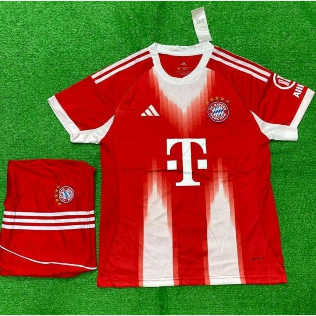 Stelan Setelan Jersey Kaos Baju Sepak Bola Bayern Munich Munchen Home Away 3rd Third Merah Fullset F