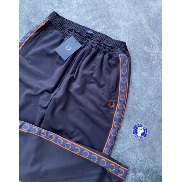 Ready Stok Fred Perry Taped Contrast Trackpant Navy Original 100%
