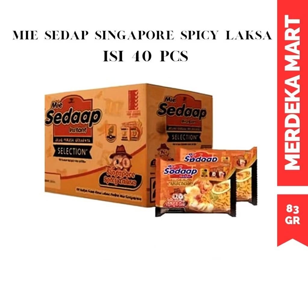 mie sedap singapore spicy laksa 1 dus isi 40 pcs