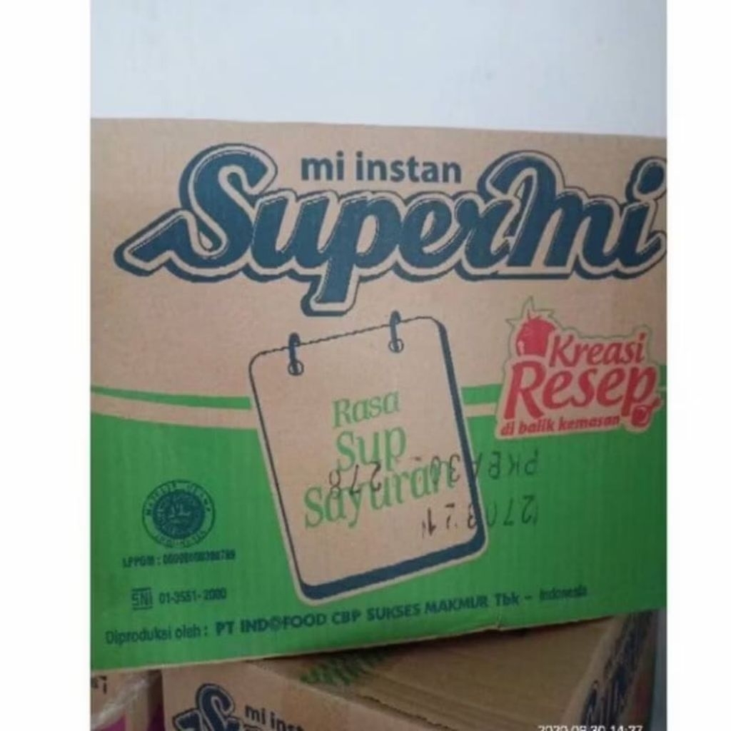 mie supermi rasa sup sayuran 1 dus isi 40 pcs