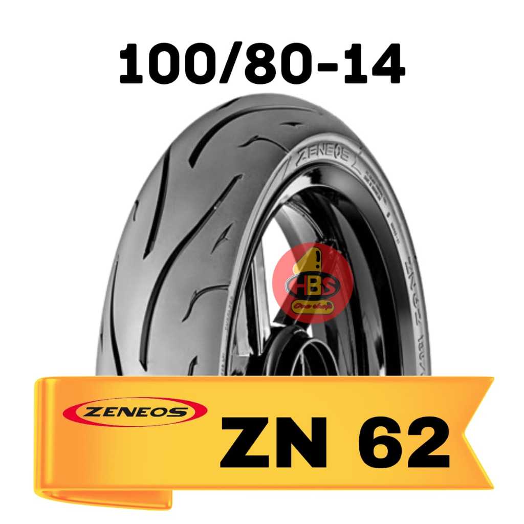 Ban Motor Ring 14 [ 100/80 ] ZN62 Ban ZENEOS 100/80-14 Tubeless
