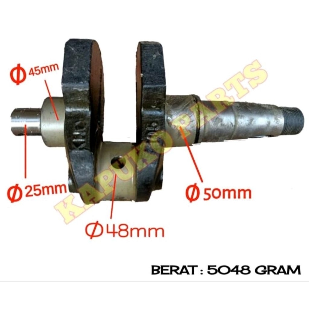 RD105 CRANKSHAFT MESIN TRAKTOR KUBOTA