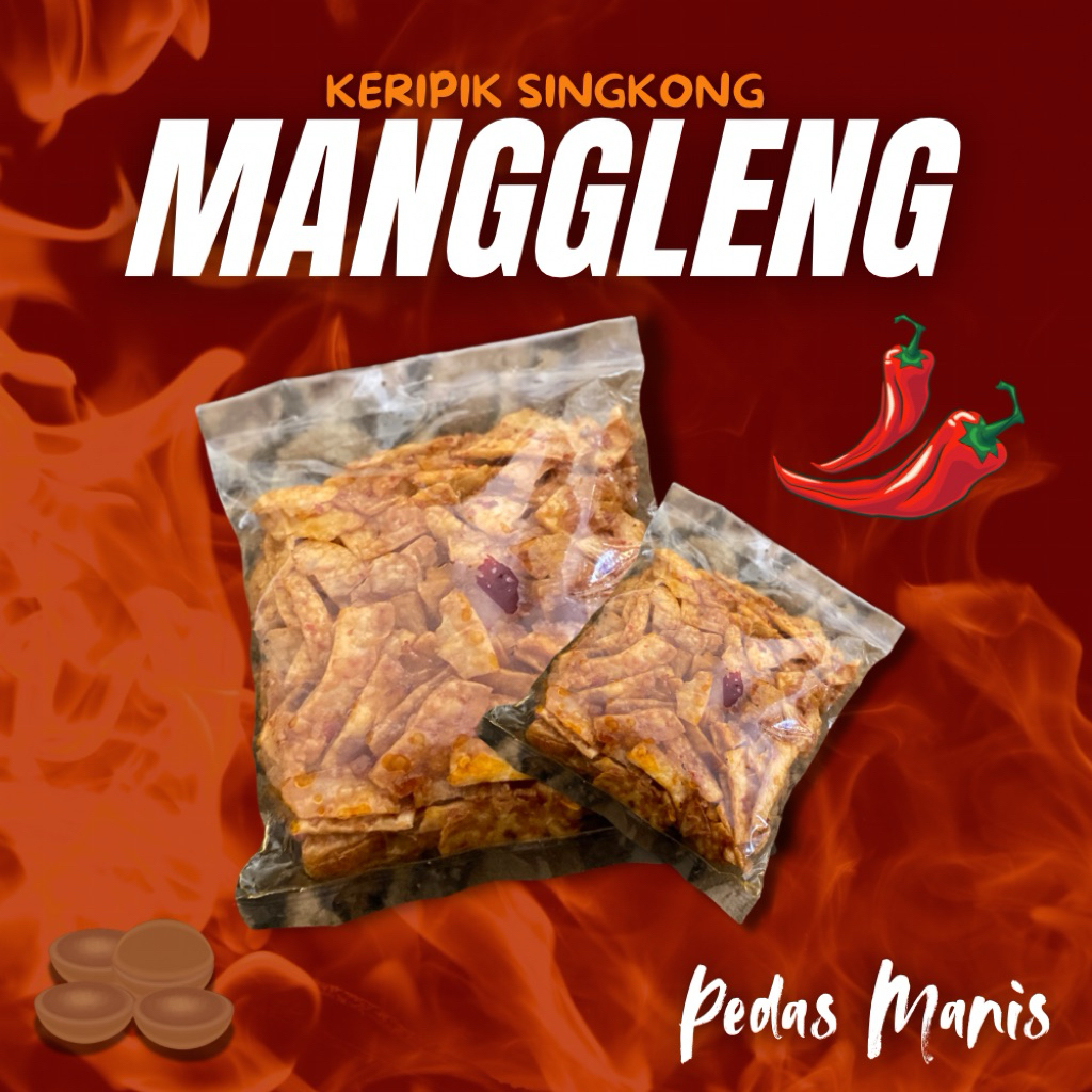 Keripik singkong pedas manis manggleng