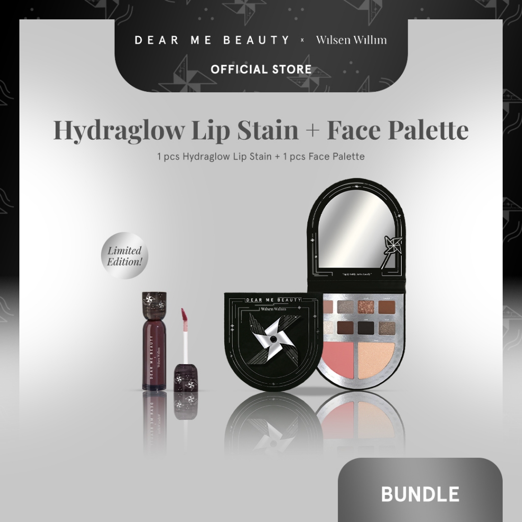 Dear Me Beauty Bundle Face Palette X Wilsen Willim + Hydraglow Lip Stain X Wilsen Willim