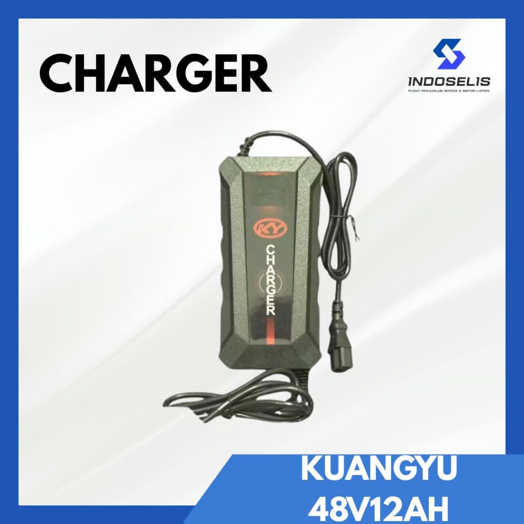 KUANGYU CHARGER SEPEDA LISTRIK KUANGYU KY 48V12AH / 60V20AH ORIGINAL 100% | INDOSELIS