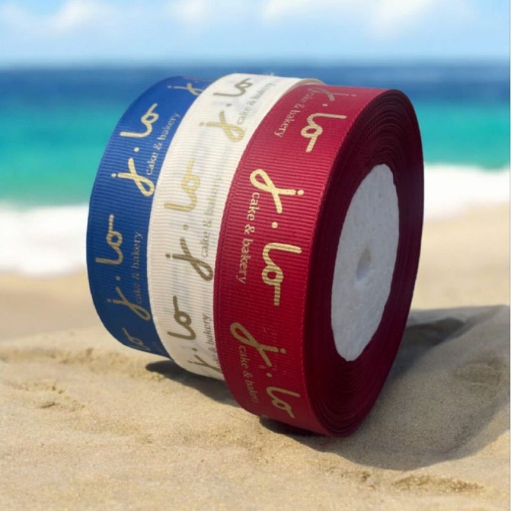 pita garis custom label grosgrain label pita label hijab label gamis label pakaian label pita label 