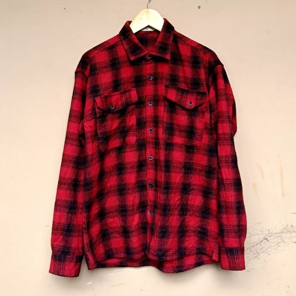 Kemeja flannel wool edison store vintage