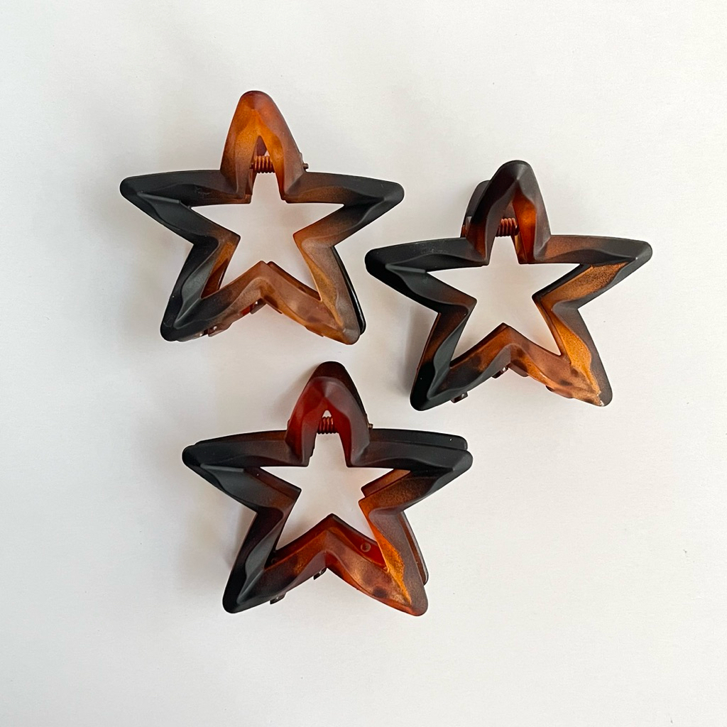 [7CM] STAR HAIR CLAW JEPIT RAMBUT BINTANG DOFF KEP RAMBUT BINTANG