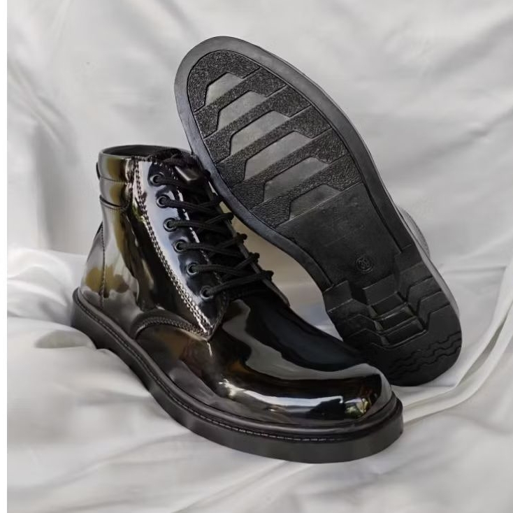 Sepatu PDH OOTD Tali 6C Non Terbaru Formal Dinas Kantor Harian Security TNI POLRI Satpam Polwan