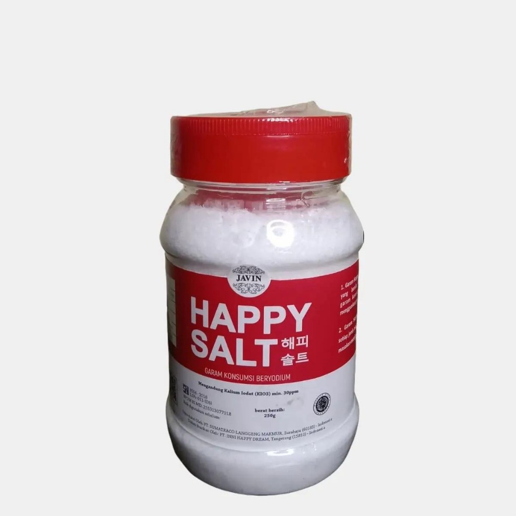 JAVIN HAPPY SALT / Garam Konsumsi Beryodium/ Garam GE 100% ori/ Garam Ge Teraphy Happy Dream 250g | 