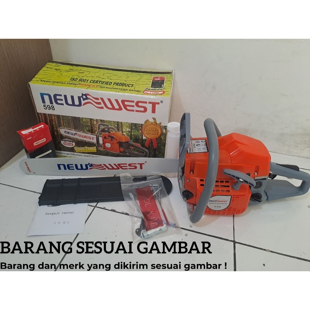 chainsaw newwest 22 inch bar baja mesin gergaji new west chainsaw newwest senso newwest