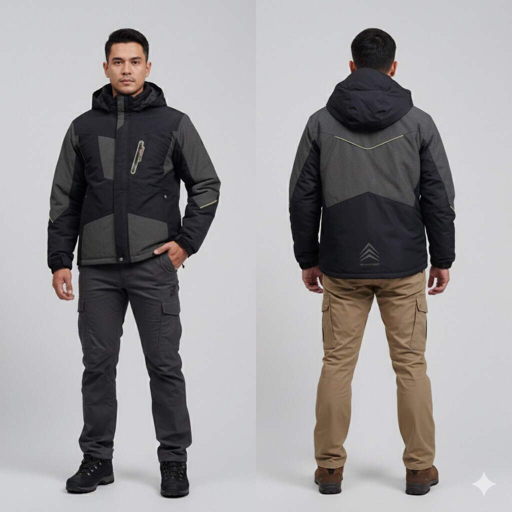 Jaket AEGIS Outdoor Tebal 360 Secret Reflect Fill Puffer For Winter Extreme Weather