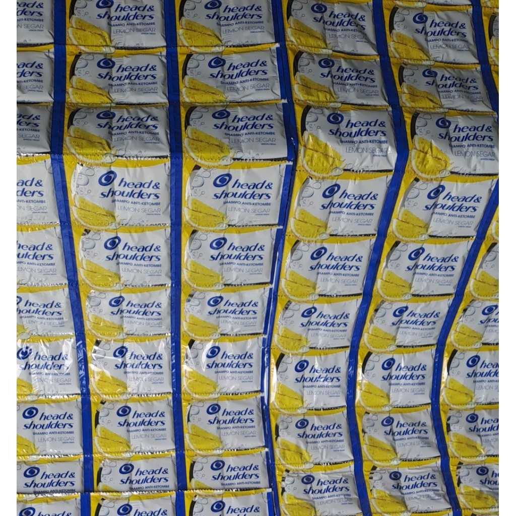 shampo head and shoulders anti ketombe isi 24 sachet rp 1000