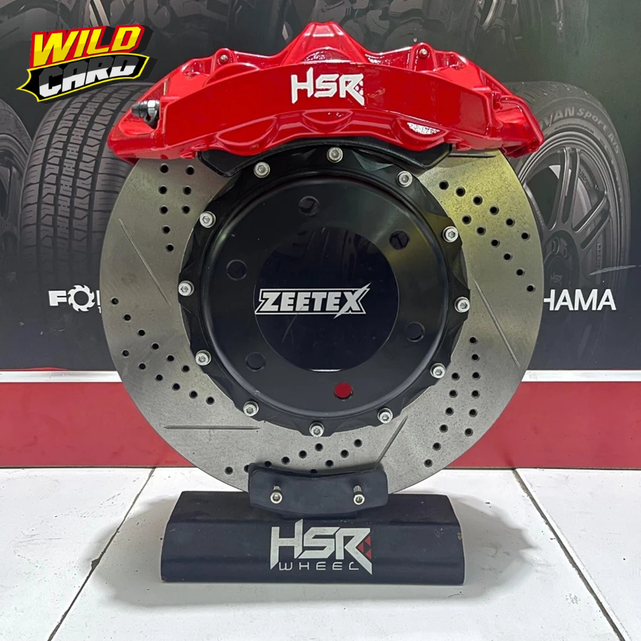 BIG BRAKE KIT CAKRAM KALIPER HSR PNP FOR FORTUNER - BBK RED 6 PISTON FRONT 355X32 2018