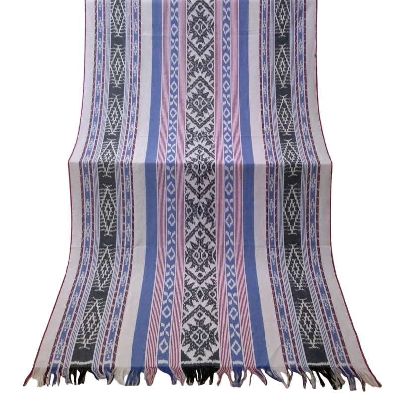 Kain Tenun Blanket Etnik Kain Tenun Troso Warna Putih