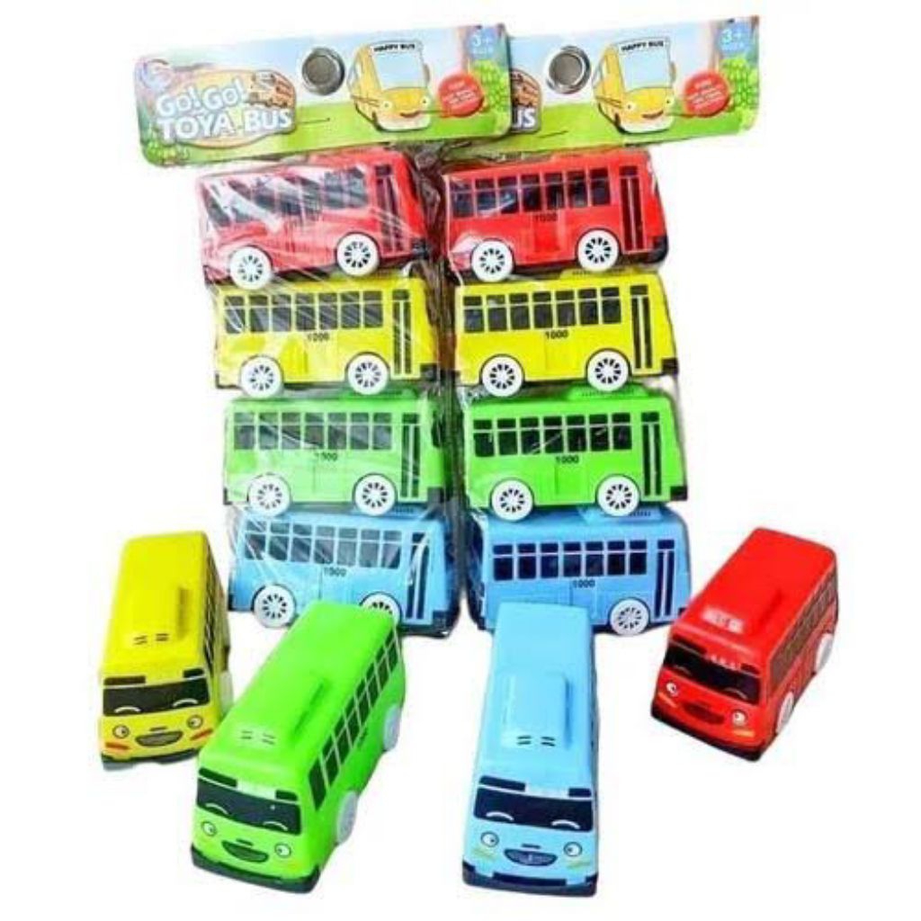 COD MAINAN MURAH BIS TAYO ISI 4 PCS / MAINAN BUS TAYO BERJALAN / MAINAN TAYO HEY TAYO / MAINAN MOBIL