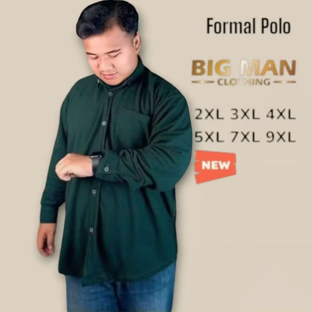 Kemeja polo Panjang Jumbo xxxl xxxxl kemeja Pique Big size 9xl 7xl
