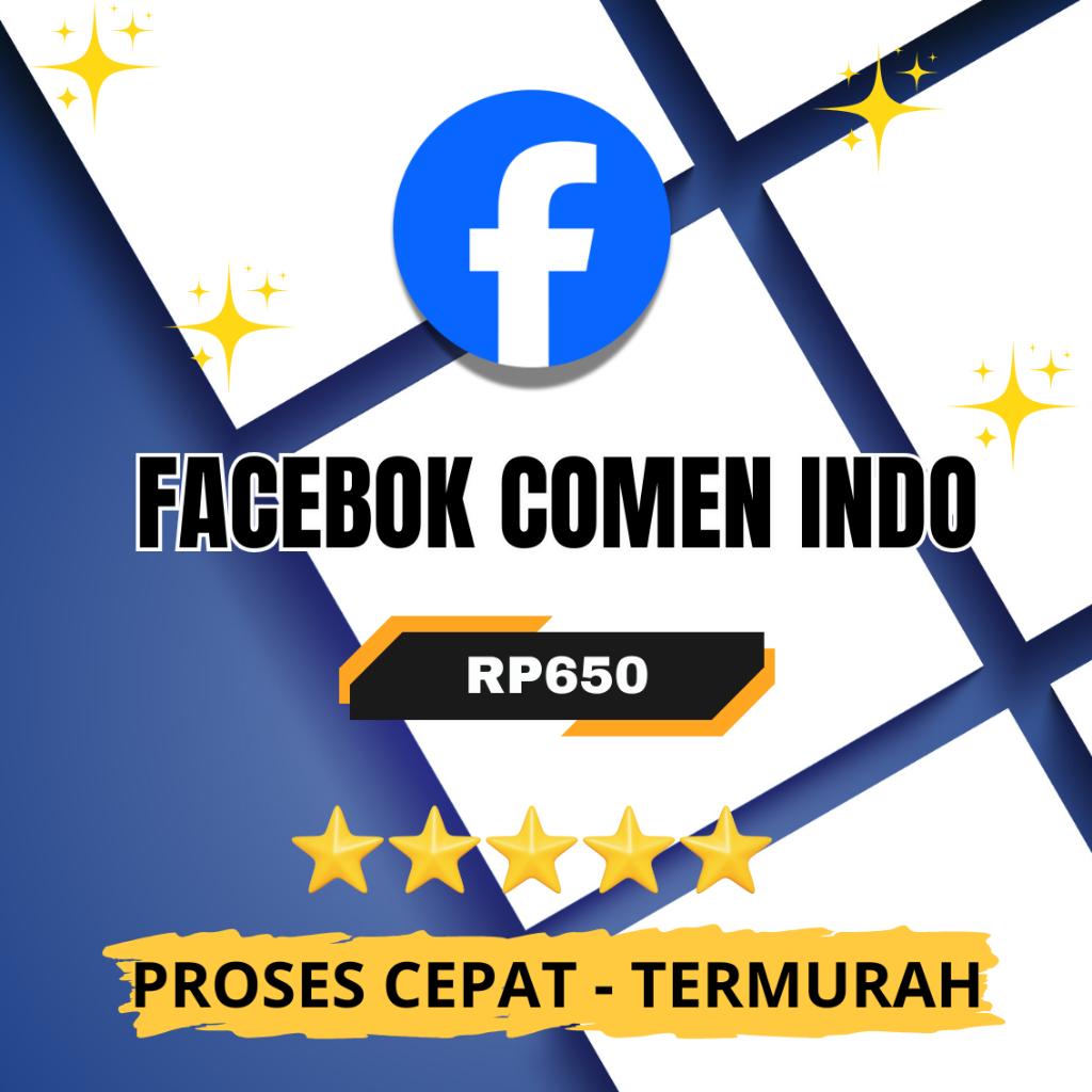 Jasa Komen Facebook Akun Reak Indonesia Permanen + Gift 1 Bintang Facebook