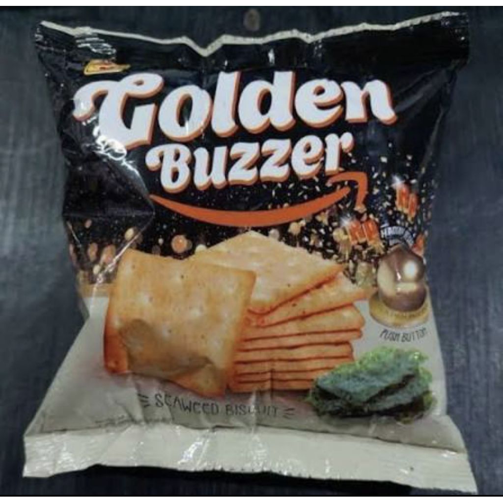 Snack jajanan viral berhadiah merk GOLDEN BUZZER