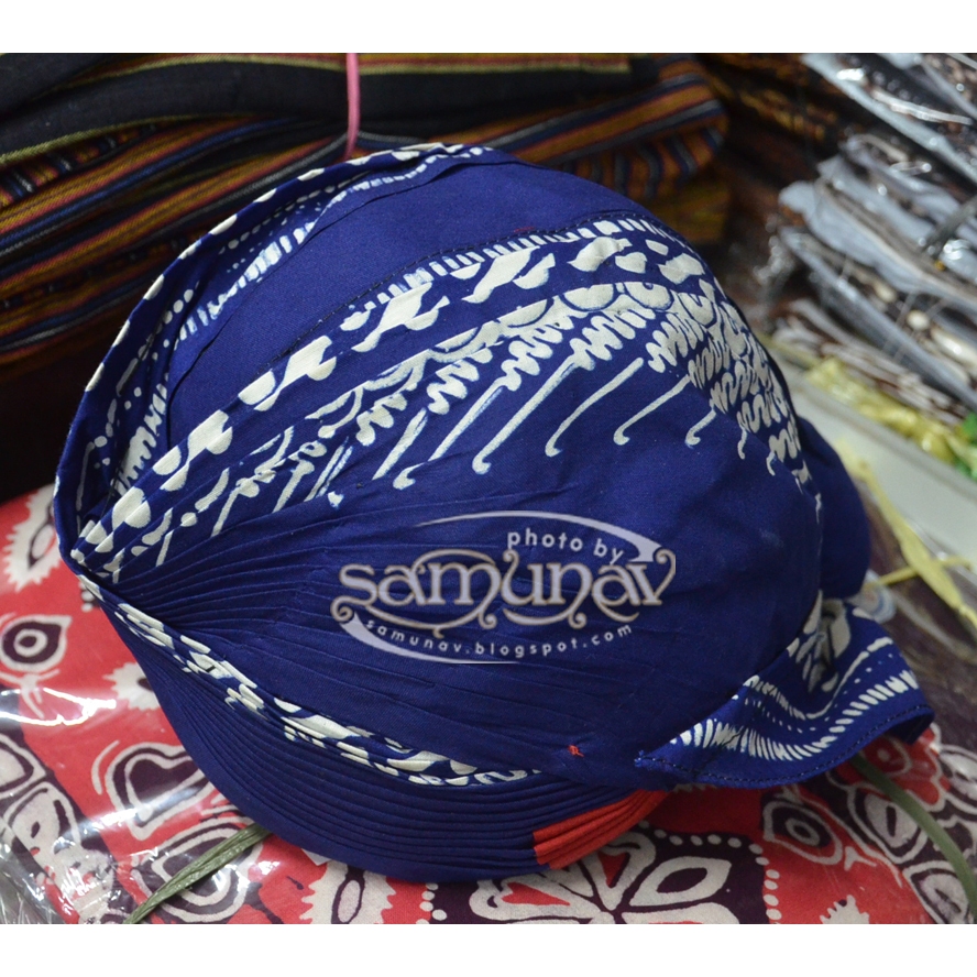 Blangkon Jogja Mataram Halus Kumiter Biru