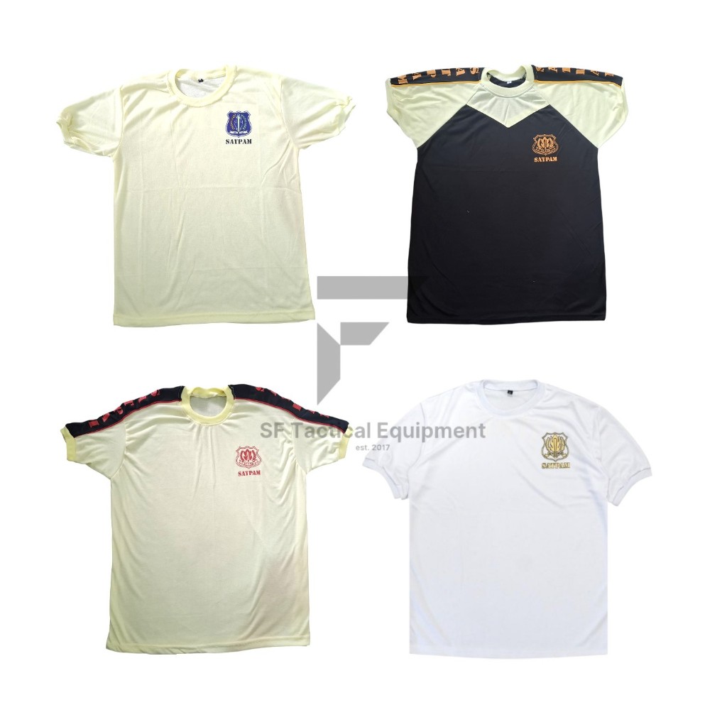 SF Tactical Equipment Kaos Satpam Terbaru T-shirt Satpam Cream Baju Satpam Terbaru Kaos Satpam