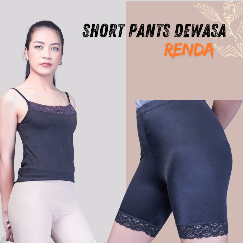 Short pants wanita | Sot pendek wanita bahan renda | strit wanita pendek